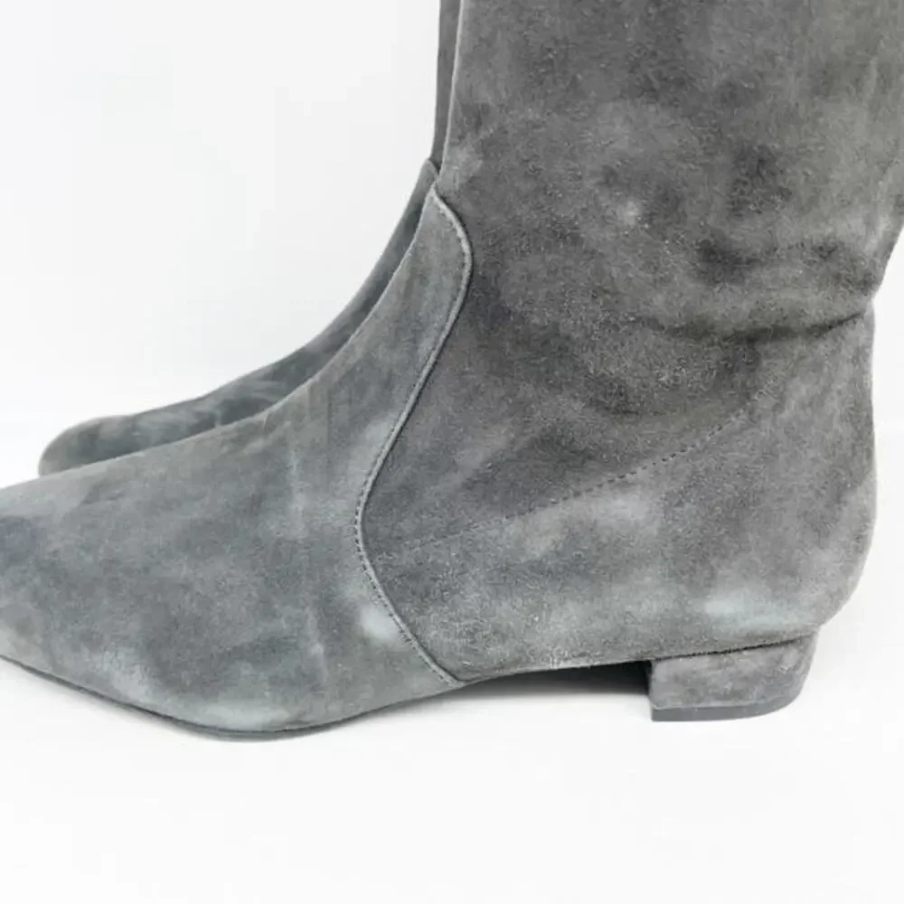 Stuart Weitzman Women's Low Land Over The‎ Knee Boots Black Suede Size 7B